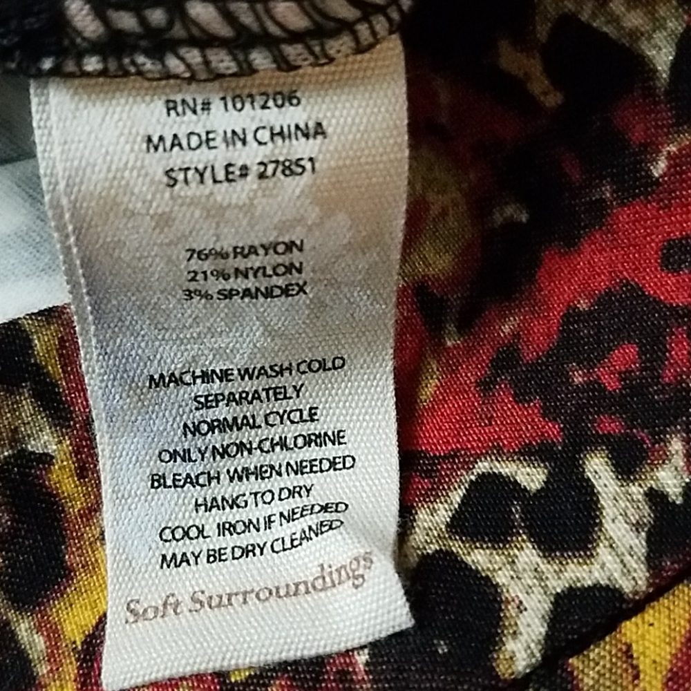 Soft Surroundings Animal Print Pants XS - Picture 10 of 13